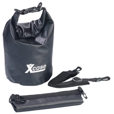 Xcase Wasserdichter Packsack, strapazierfähige Industrie-Plane, 5 l, schwarz - Bild 1 von 4