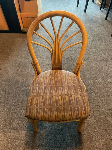 Vintage Polynesian bamboo dining chair, set of 1 Cover
