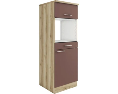 Optifit Umbauschrank für Mikrowelle Bari407 BxTxH 60 x 60 x 174,4 cm rostrot mat - Bild 1 von 3