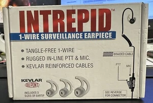 Intrepid 1-Wire Earpiece with Braided Cable for Kenwood HYT Radios - Picture 1 of 3
