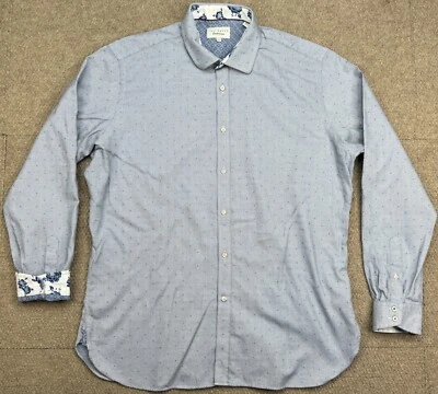 Camisa de vestir Ted Baker Endurance puño abatible para hombre manga larga talla 17,5 36/37 Foto 1 de 4