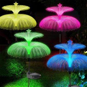 2x LED Solarleuchte Feuerwerk Lichterkette Außen RGB-Licht LED Solarlampe Garten - Bild 1 von 7