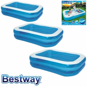 BESTWAY DELUXE INFLABLE FAMILIAR PATIO JARDÍN RECTANGULAR PISCINA INFANTIL - Imagen 1 de 31
