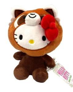 Hello Kitty plush Toy Dressed as Red Panda Bear 6 inch tall by Sanrio New - Picture 1 of 3