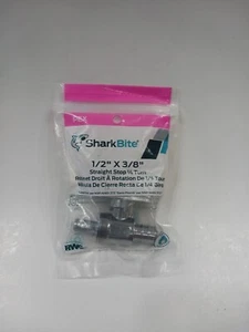 NEW Shark Bite Pex 1/2x3/8 Straight Stop 1/4 Turn Part # 23062LF FREE SHIPPING - Picture 1 of 2