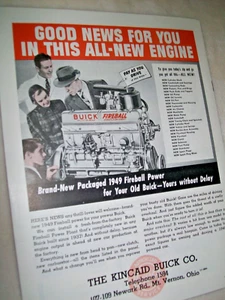 1949 Roadmaster car ad-1949 Buick Magazine-Kincaid Buick -Mt. Vernon OH Ohio - Picture 1 of 3