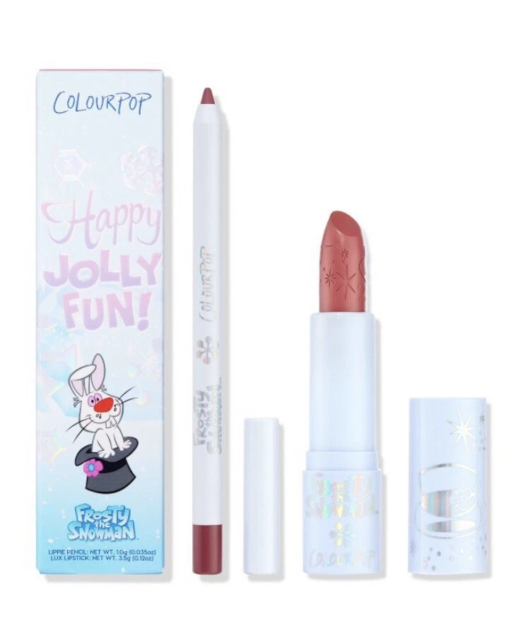 Colourpop X Frosty Collection Eyeshadow Lip Makeup 7 Pc Set Snow Days Jolly