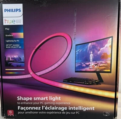Philips - Tira de luz degradada Hue Play para monitores de 24" a 27" - Negra - Envío y devolución gratuitos Foto 1 de 4