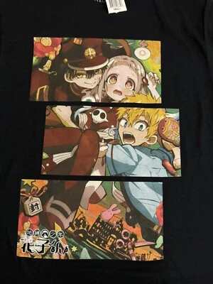 NUEVO CON ETIQUETAS Camisa Toilet Bound Hanako-Kun De Gran Tamaño Para Hombre SM Manga Anime Gráfico Negra Foto 1 de 3