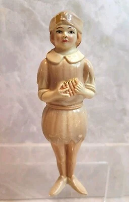 Antigua figura de juguete de cascabel Peter Pan de celuloide viscoloide de 1924 Disney Cupples Leon Foto 1 de 4