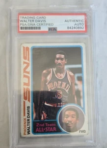 1978-79 TOPPS SIGNED ROOKIE CARD WALTER DAVIS SUNS NORTH CAROLINA HOF PSA DNA 10 - Picture 1 of 1