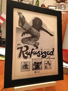 GERAHMTES ORIGINAL RUFUS mit CHAKA KAHN "RUFUSIZED" 1974 LP ALBUM CD PROMO ANZEIGE - Bild 1 von 2