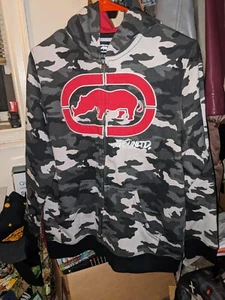 Ecko Unlimited camo/red zip up hoodie/pants bundle,new, vintage,Child Size Large - Picture 1 of 13