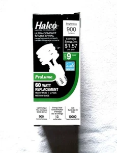 Halco Ultra Compact T2 Mini Spiral Prolume 60W Replacement 900 Lumens Warm White - Picture 1 of 5