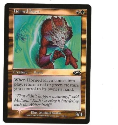 Horned Kavu*Foil* Excellent Cond. Common Planeshift 2001 MTG Magic The Gathering - Image 1 of 2