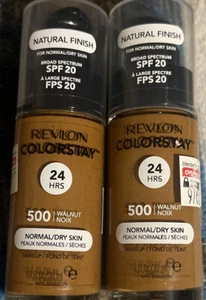 2 Revlon ColorStay Liquid Natural Finish Foundation SPF20 #500 WALNUT Duo Pack’s - Picture 1 of 4