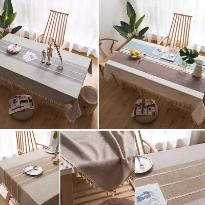 Fabric Tablecloth Dust-Proof Rectangle Tabletop Decoration - Image 1 of 4