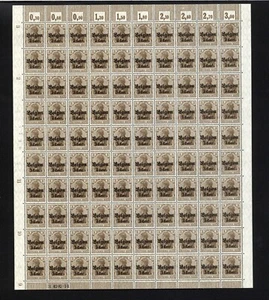 Belgium, 11 in the roll sheet, with 11aII OR W, (Mi.450.-) + 3x 11aII pl(Mi.390.-) (M5) - Picture 1 of 3