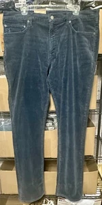 Polo Ralph Lauren Varick Slim Straight Blue Corduroy Pants Men's Size 36x34 New - Picture 1 of 10