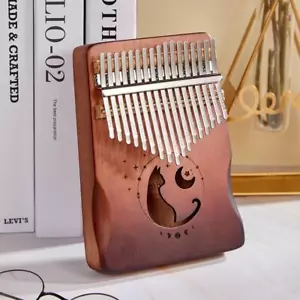 Kalimba 17 Key Mahogany Moon Cat - Picture 1 of 4