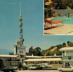 Vintage Postcard Hospitality House Redding, Ca. 1960's Roadside Motel Shasta AAA - Picture 1 of 3