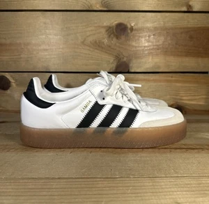 NEW Women’s Size 8.5 Adidas Sambae “Cloud White Metallic Gold” Low Shoes JI1349 - Picture 1 of 8