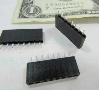 Lot 10 Header Connector 8 Position .100" (2.54mm) Through Hole PPTC081LFBN-RC - Image 1 of 4