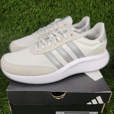 Adidas Run 70s Zapato Para Mujer Blanco Beige Plateado Tostado Gamuza Cuero HP7859 Foto 1 de 4