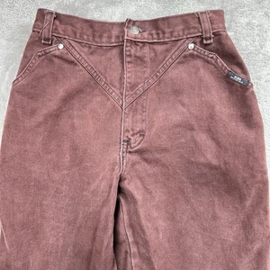Vintage Ozark Mountain Jeans Women's 7/8-34 Brown High Rise Bare Back Western - Picture 1 of 15
