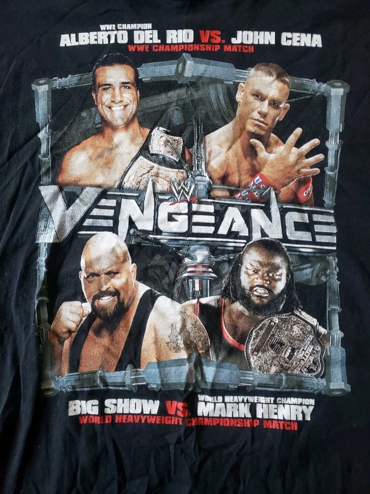 Reduced WWE VENGEANCE 2011 PPV  Shirt XXL  Cena Del Rio Cm punk HHH  - Image 1 of 4
