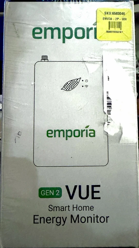 Emporia VUE Gen 2 Smart Home Energy Monitor EMCTV2 EMV3A-2P-WH