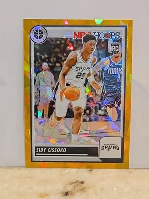 2023-24 Panini NBA HOOPS Premium Stock Sidy Cissoko #143 Gold Ice Prizm /10 (RC) - Image 1 of 2