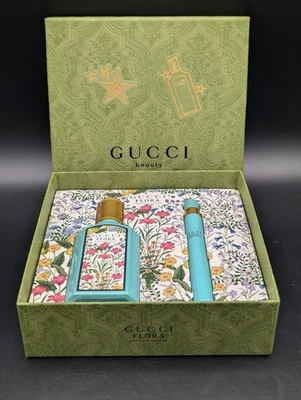 Gucci Ladies Flora Gorgeous Jasmine Gift Set Fragrances 50ml Bottle 10ml Travel  - Image 1 of 4