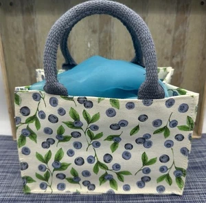 Stonewall Kitchen Mini Tote Bag Gift Blueberry Fruit Rustic Rectangular 8x6” - Picture 1 of 8