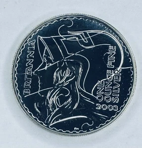 2003 Britannia 1 oz Fine Silver £2 ⭐️⭐️BETTER DATE & LOOKS PROOF LIKE⭐️⭐️ - Picture 1 of 2
