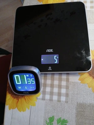 ADE Küchenwaage KE  1302 + Bonus 1 Kurzzeitmesser Digital gratis dazu,Top!!! - Bild 1 von 3