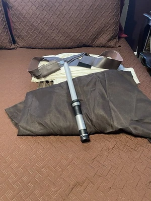 Spirit Halloween Jedi Costume With Pants, Robe, Belt Shirt, Wraps Size 4XL - Image 1 of 4