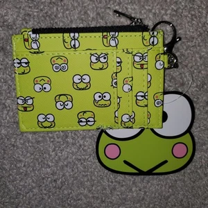 Sanrio Hello Kitty & Friends Keroppi Green Faux Leather Cardholder, NWT - Picture 1 of 1