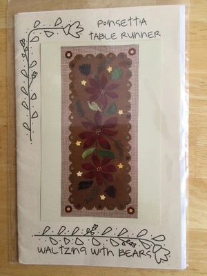 Patrón de corredor de mesa Wals con osos de pascua para lana de fieltro Cheryl Gunn Foto 1 de 4