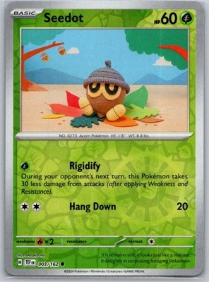 Seedot 003/162 Reverse Holo SV05: Temporal Forces NM - Image 1 of 2