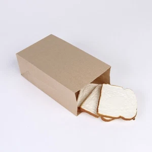 100pcs Kraft Paper Bag Bakery Bags Candy Food Packaging Takeaway Bag Toast - Picture 1 of 11