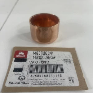 Mueller Industries Copper Tube Cap 1-1/2 IN.  W07013 - Picture 1 of 3