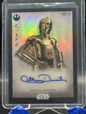 Anthony Daniels C-3PO 2025 Topps Star Wars: Meiyo #A-AD Black /10 - Image 1 of 2