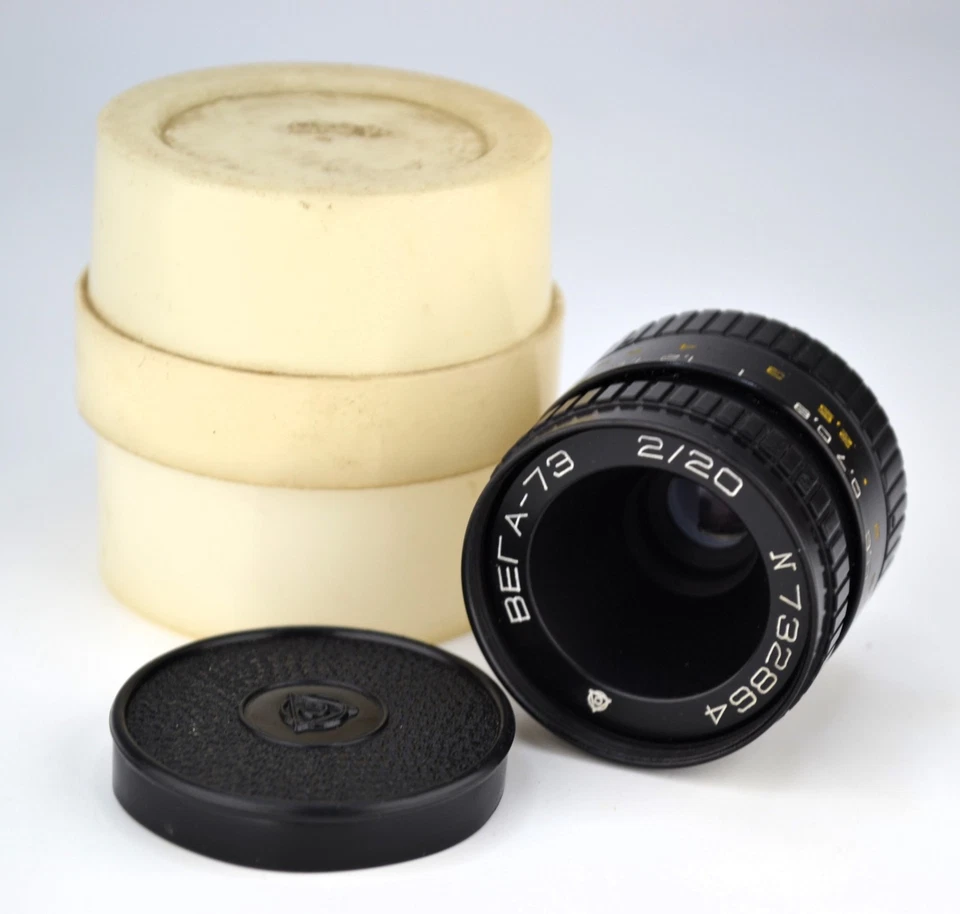 NEAR EXC! C-MOUNT SOVIET USSR VEGA-7E LENS f2/20, FOR MIRRORLESS CAMERAS (1) - Image 1 of 4