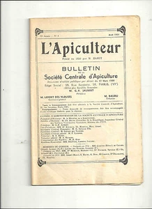 L'Apiculteur Bulletin de la Société Centrale d'Apiculture Avril 1951 REF E32 - Picture 1 of 1