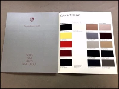 1987 Porsche Color Paint and Trim Brochure Guide - 944S Turbo 924 944 Foto 1 de 4