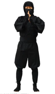 Ninjya flat hood suits Black Size L　Made in Japan - Picture 1 of 5