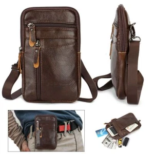 Kleine Handytasche Geldbörse Schultertasche Etui Umhängetasche Handtasche Herren NEU - Bild 1 von 21