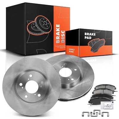 Rotor de freno de disco delantero y pastilla de freno de cerámica para Honda Ridgeline 2006-2011 V6 3,5 L Foto 1 de 4