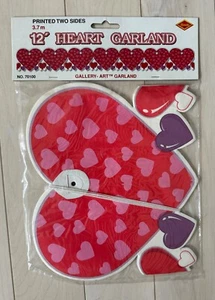 Valentines Day Heart Red Pink Garland Home Classroom Party Decor 12FT NEW! - Picture 1 of 2